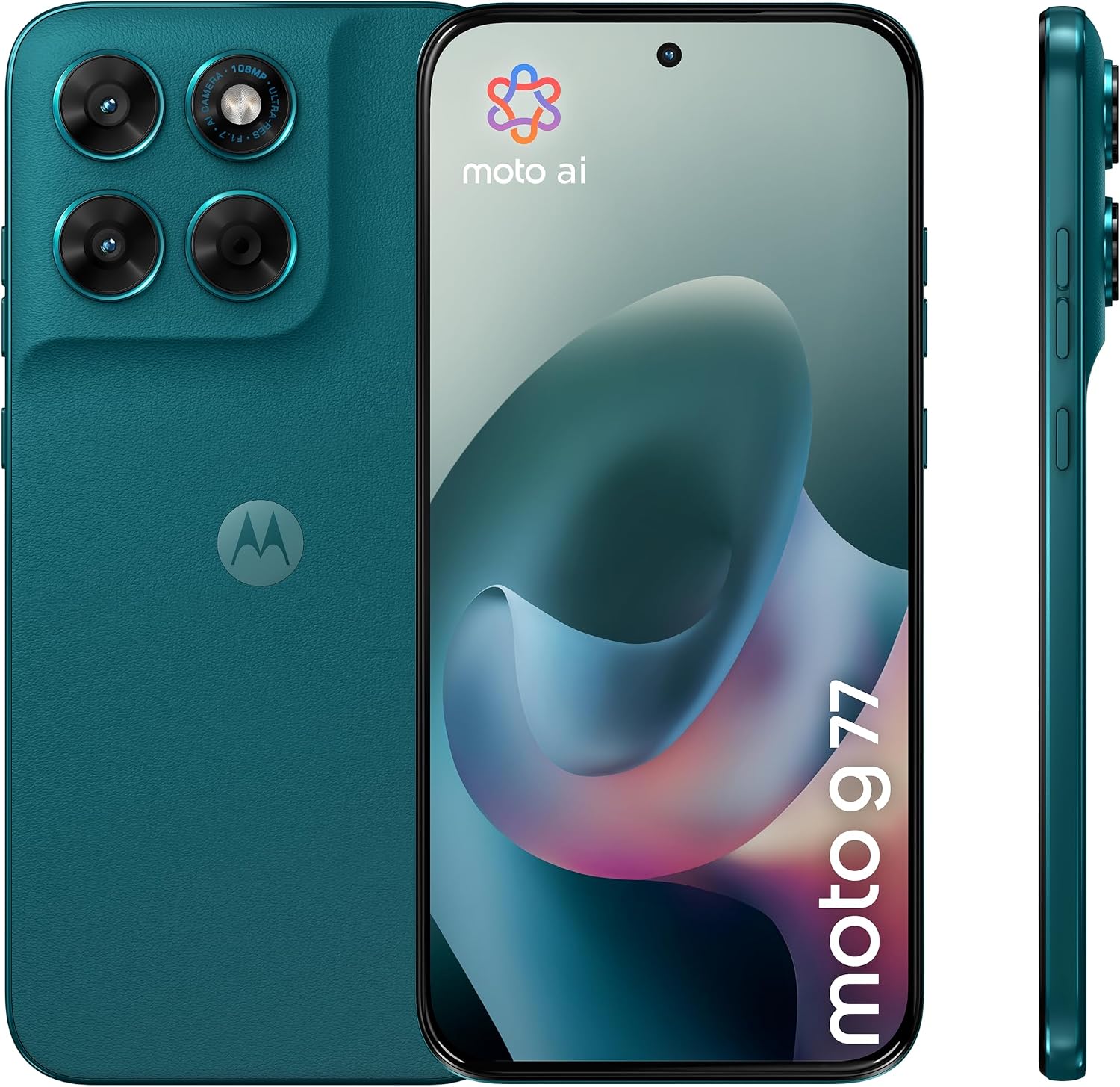 Motorola G77 Pantone Shade Spruce 8GB RAM 256GB Almacenamiento Sony LYTIA 108MP…