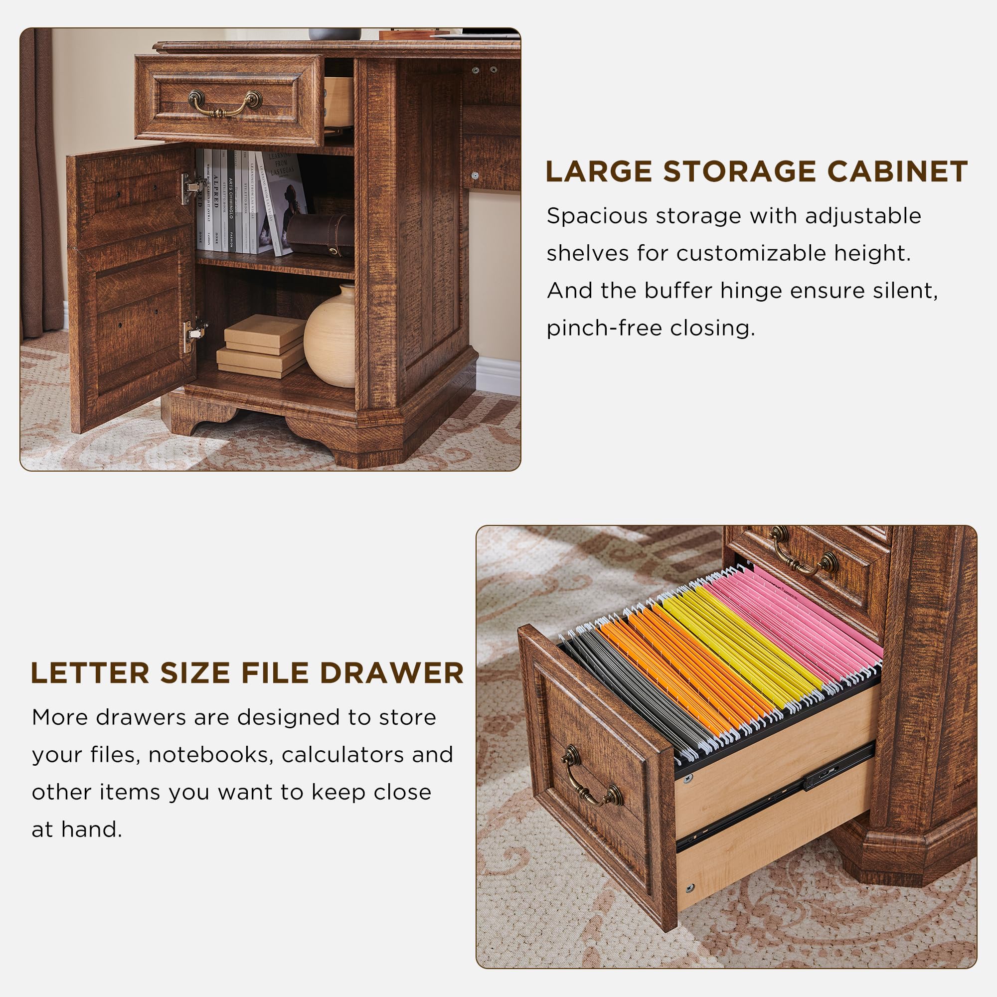 Amazon.com: T4TREAM L Shaped Desk with Hutch,59