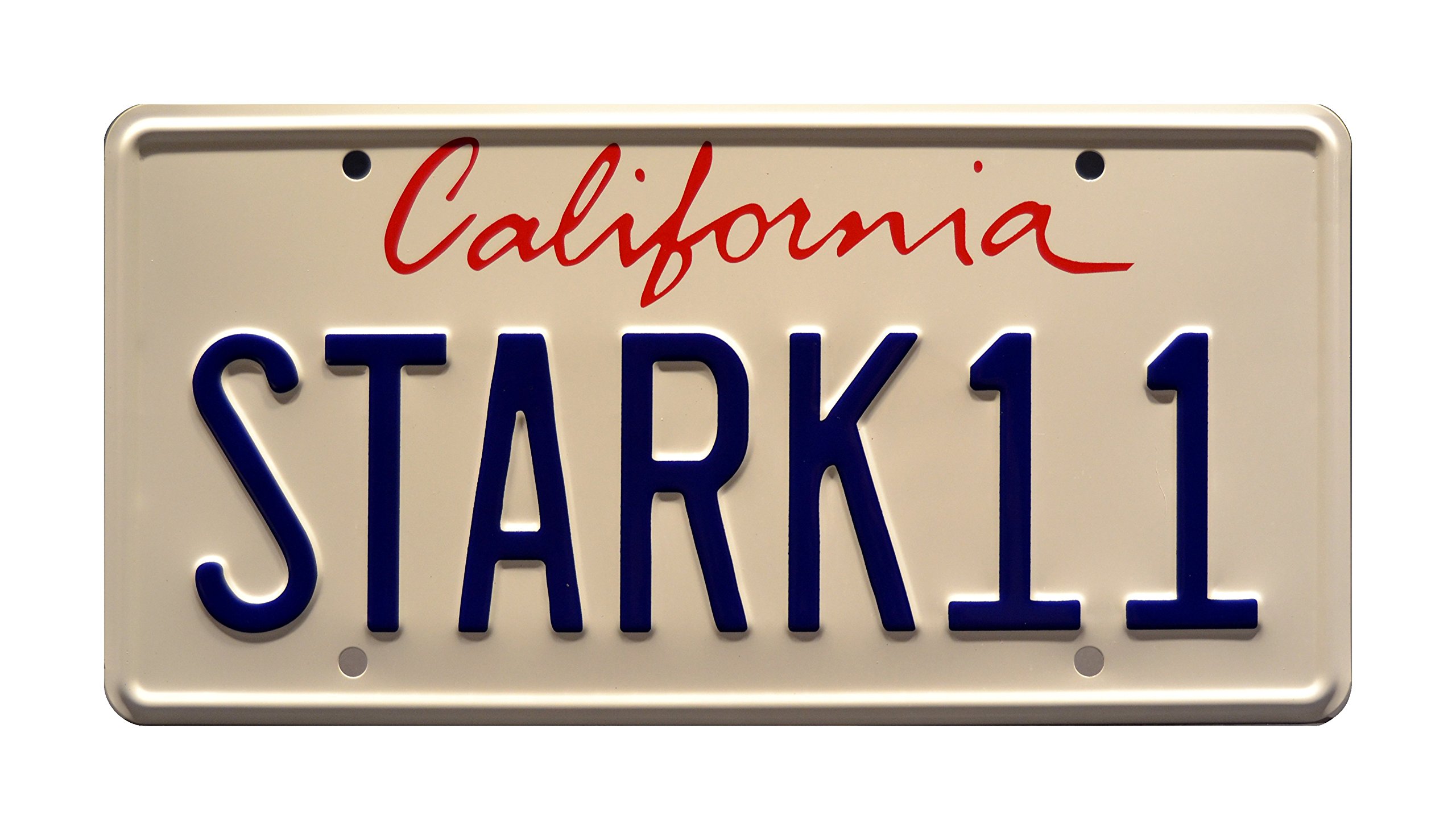 Targa Metal Stamped Iron Man 2 - STARK 11, Stile California, Dimensioni 12x6 Pollici