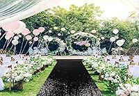 Vista 43 de ShinyBeauty Pasillo de Lentejuelas Negras Brillantes de 2 pies x 15 pies Alfombra Brillante para Bodas, Graduaciones, Fiestas, Alfombra Negra