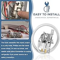 Vista 5 de 2198202 Reemplazo de control de termostato de refrigerador, WP2198202 control de termostato de congelador apto para refrigeradores Ken-More