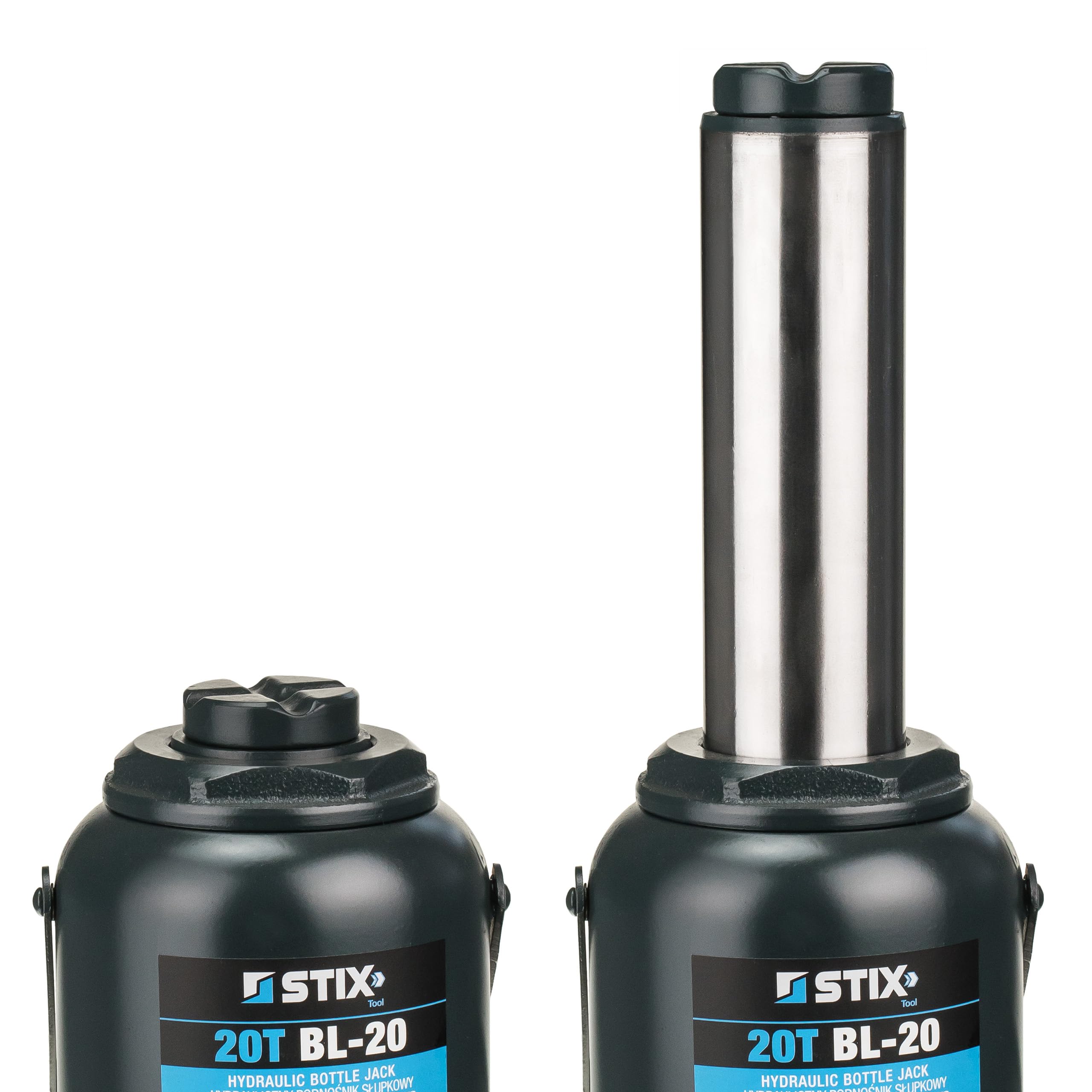 STIX Cric hydraulique à bouteille BL-20, cric à tampon avec une capacité de levage de 20 tonnes, hauteur de levage 235-460 mm, cric compact