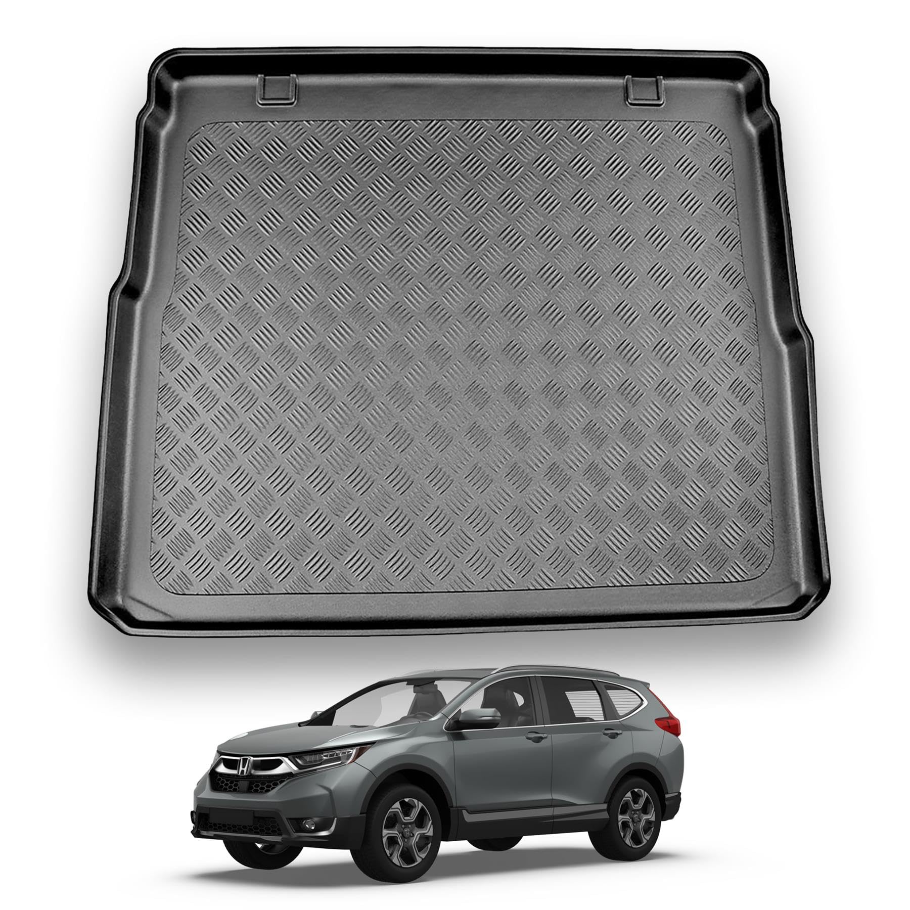 NOMAD Honda CR-V (2018+) Boot Liner Tailored Fit Car Floor Mat Protector Non Slip Waterproof Raised Edges Compatible Custom Fit Accessory Black Dog & Pet Friendly Easy Install All-Weather
