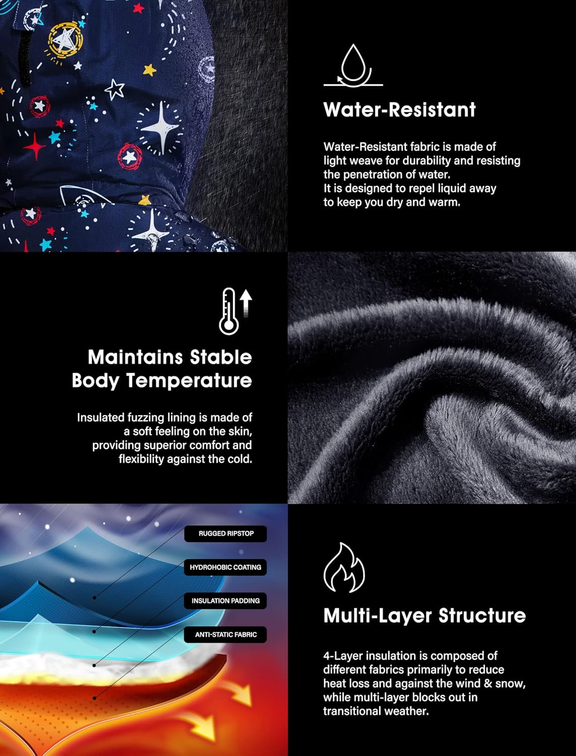 TSLA Kid's Snowboard & Ski Jacket, Waterproof Winter Jacket, Windproof Insulated Snow Jackets with Hood : Clothing, Shoes & Jewelry