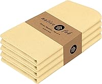 Vista 24 de Native Fab Blue Cloth Napkins, 4 Pack, 100% Cotton, 17x17 Inches, Heavy Duty, Soft Texture, Quick Drying, Great for Spring Holidays, Family