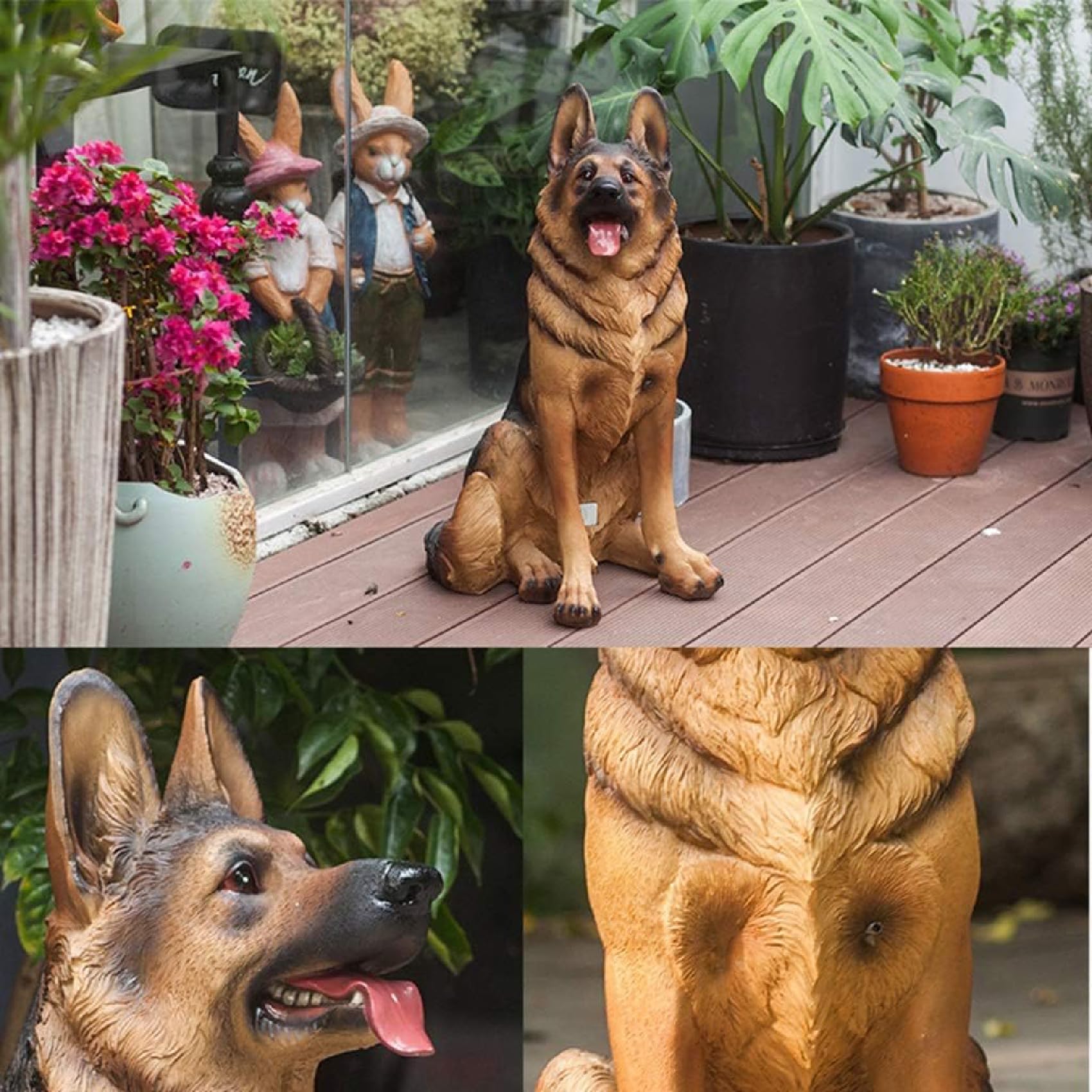 Amazon.co.jp: 庭の動物の像、シミュレーションジャーマン