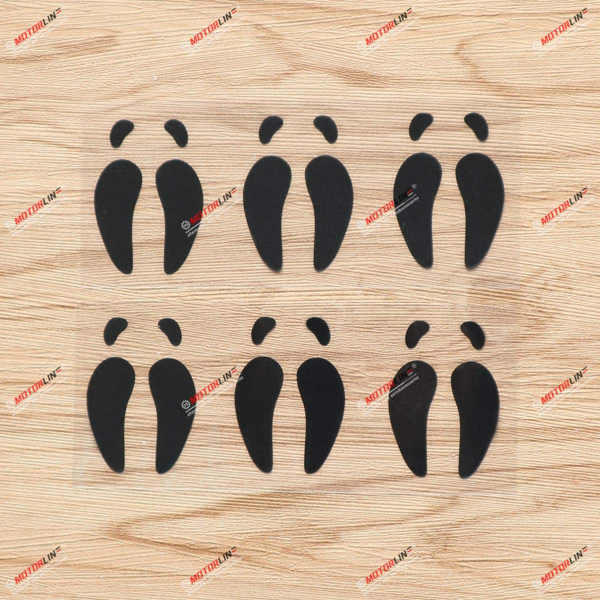 Deer Tracks Foot Prints Hunting Hunter Vinyl Decal Sticker - 6 Pack Black 2 Inches - Style B for Car Boat Laptop Cup