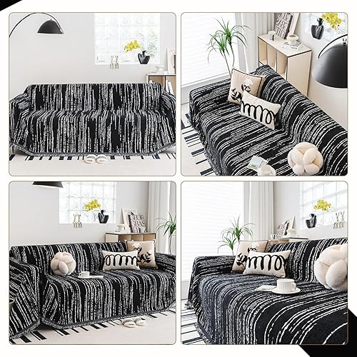 Miniatura 2 de Funda de felpilla apta para mascotas, lavable, reversible para sofá seccional, sofá biplaza, sofá esquinero, funda para futón (71 x 102 pulgadas,