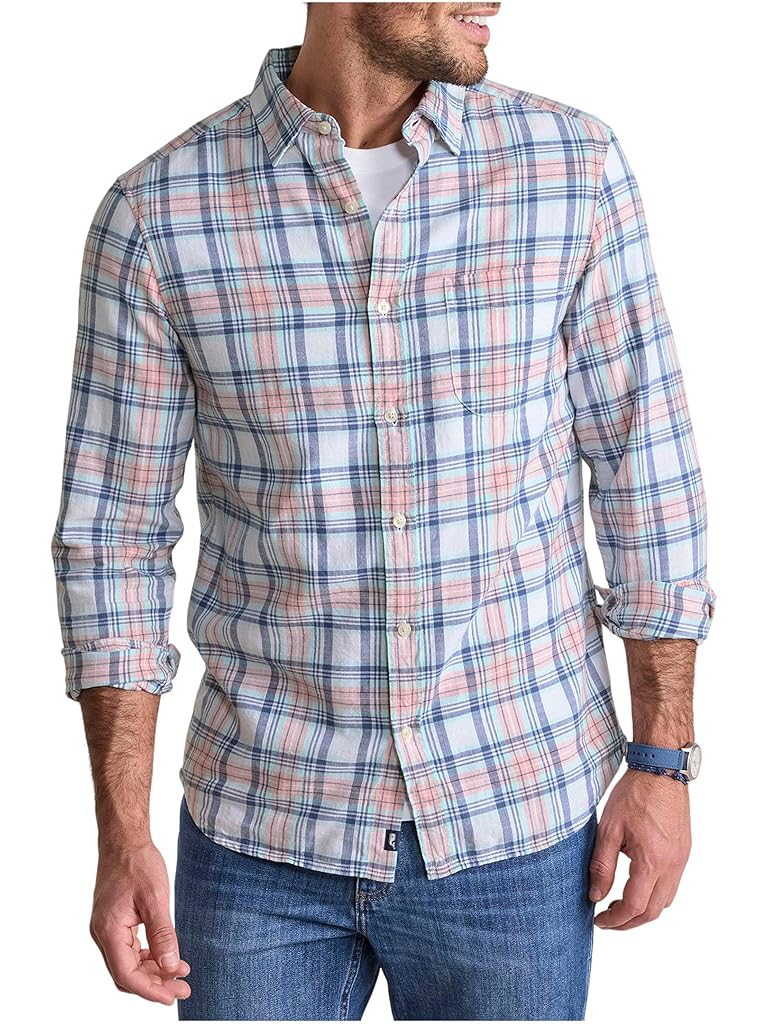 Orange Vineyard Vines Folly Beach Plaid Island Slub Shirt