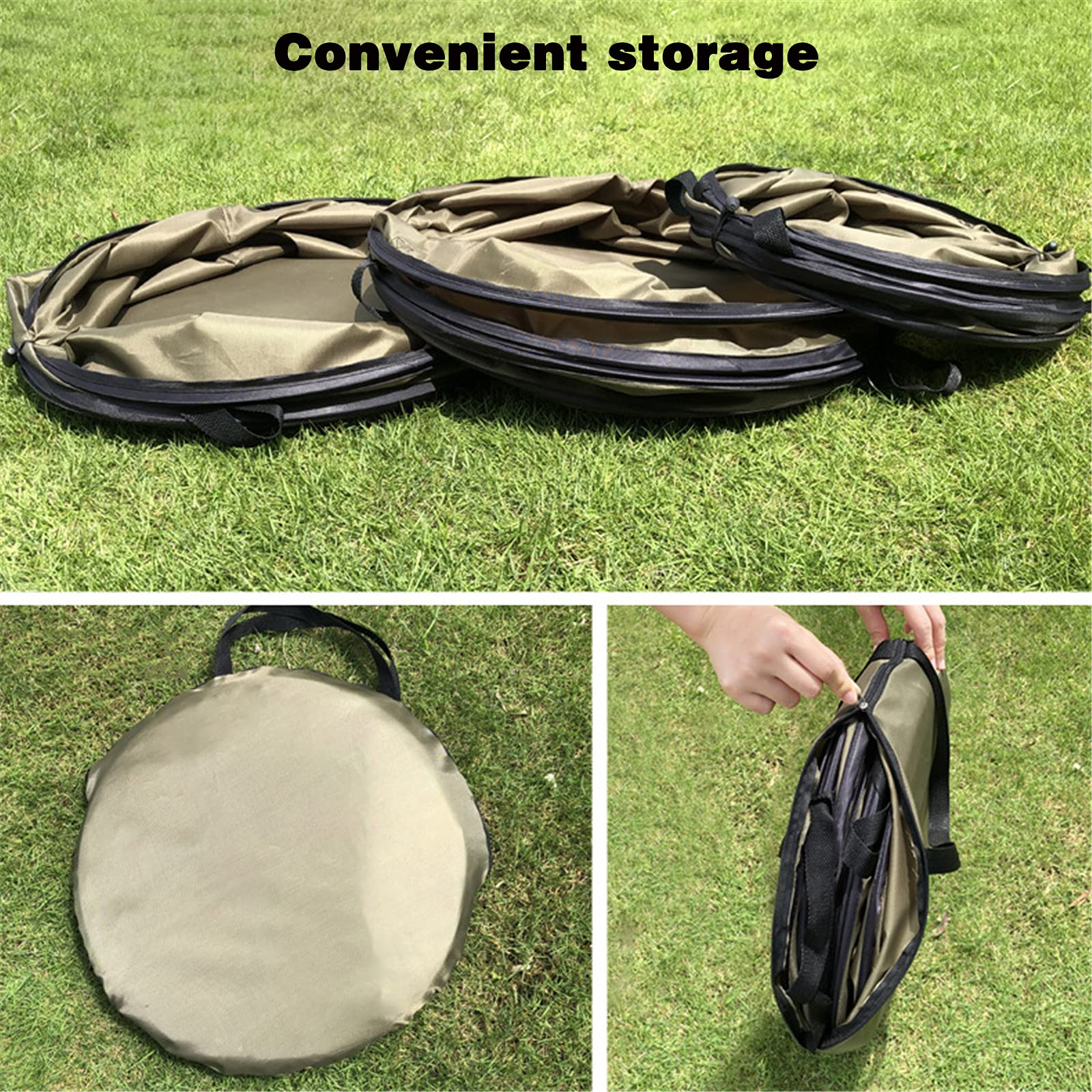 Sacchi da Giardinaggio,Sacco per Rifiuti da Giardino Idrorepellente Antistrappo Riutilizzabile Pieghevole Borsa da Giardino con Maniglie per Foglie da Giardino (91L,3 Pezzi)