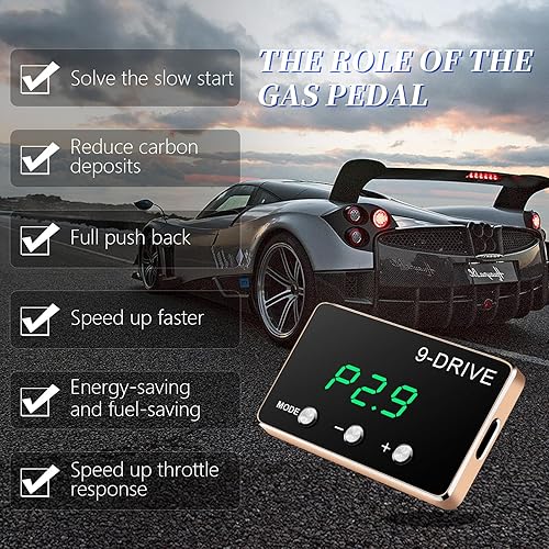 Miniatura 4 de Controlador de respuesta del acelerador, acelerador electrónico inteligente de carreras de 9 unidades, 9 modos universal para Dodge Maserati Jeep