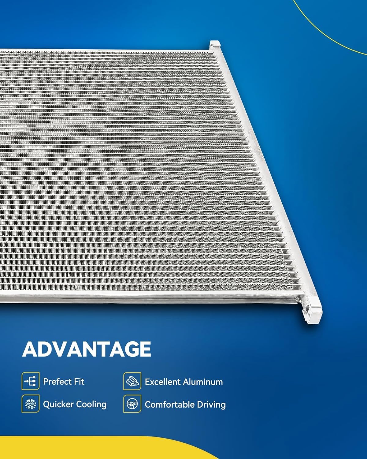 PHILTOP 7-9019 Air Conditioning Condenser, A/C Condenser Replacement for T300 1999-2002 7.2T, T300 1999-2002 8.3T, T300 1999-2002 5.9T, T300 1996-1998 2003, Replace# K122125