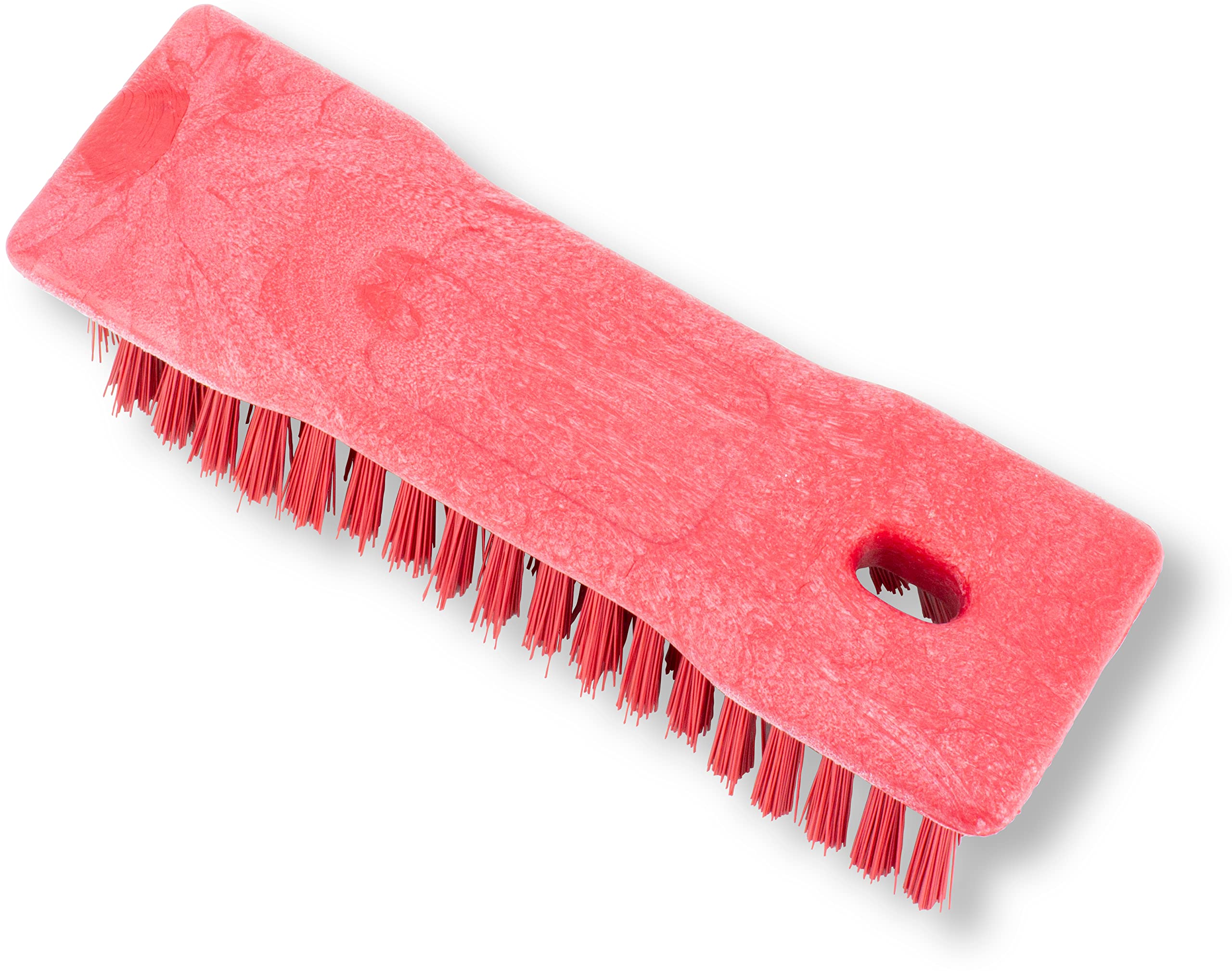 SPARTA 42024EC05 Comfort Grip Plastic Scrub Brush, Hand Brush for Cleaning, 8 Inches, Red, (Pack of 6)