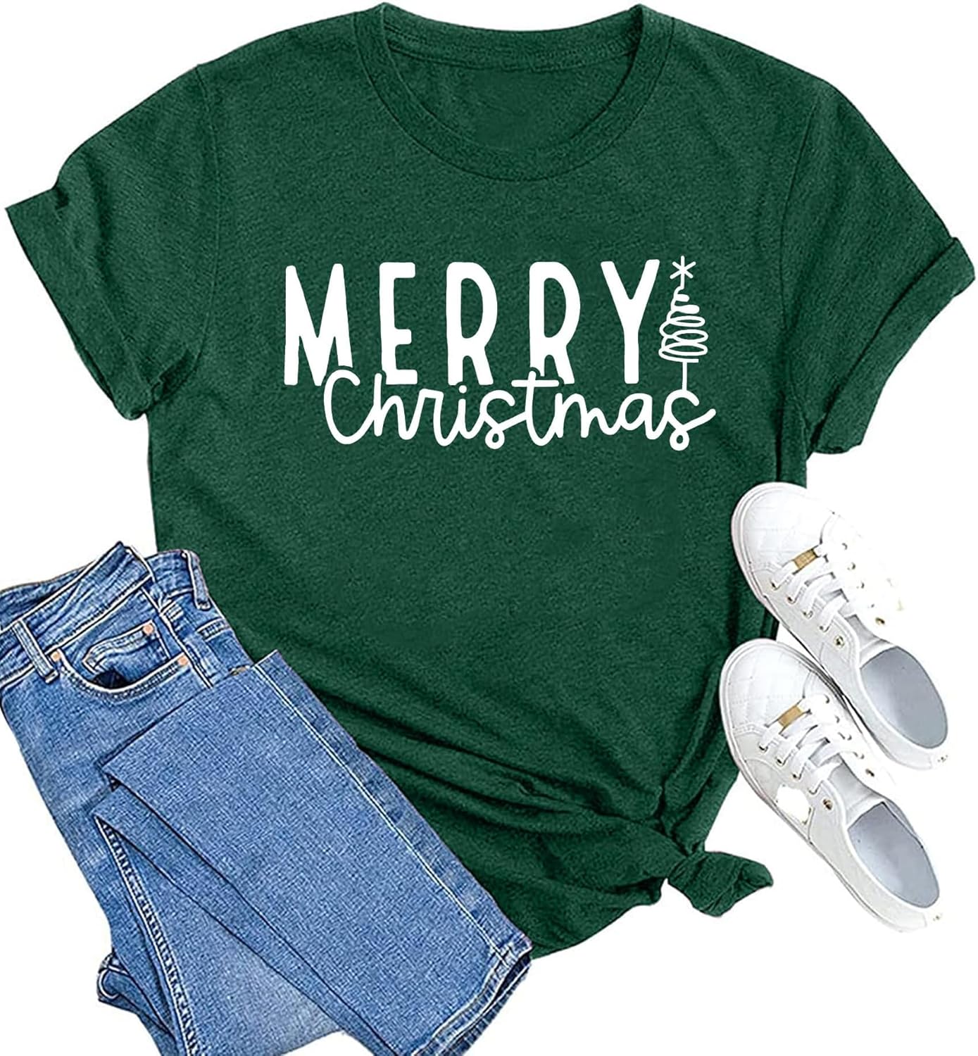 Christmas Shirts for Women Funny Christmas Graphic Tees Tops Xmas Holiday Short Sleeve Blouse Tops