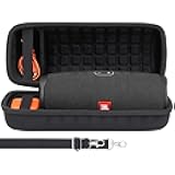 co2CREA Hard Travel Case Replacement for JBL Charge 4 / Charge 5 Waterproof Bluetooth Speaker (Black Case)