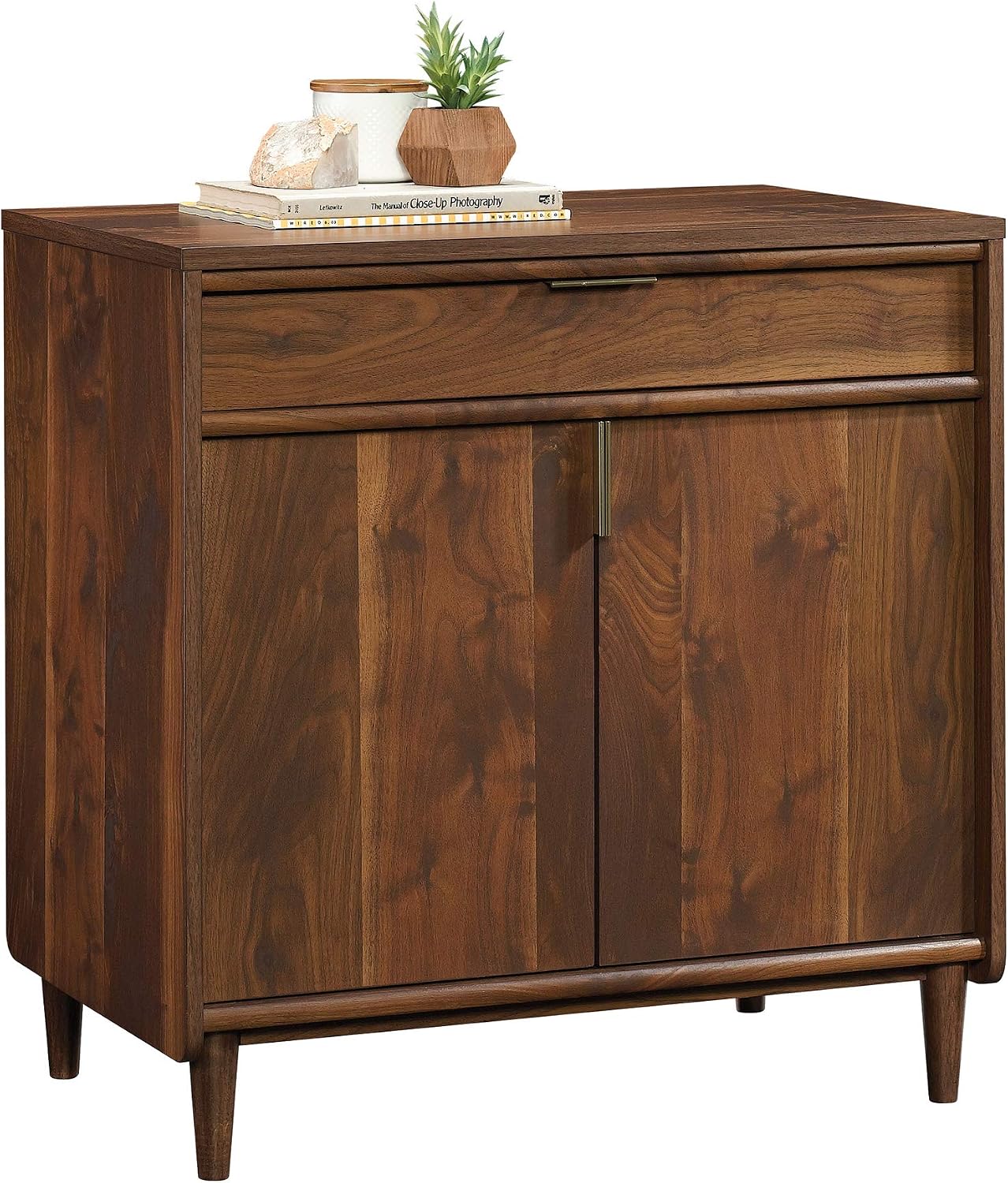 Sauder Clifford Place Library Base, Grand Walnut finish