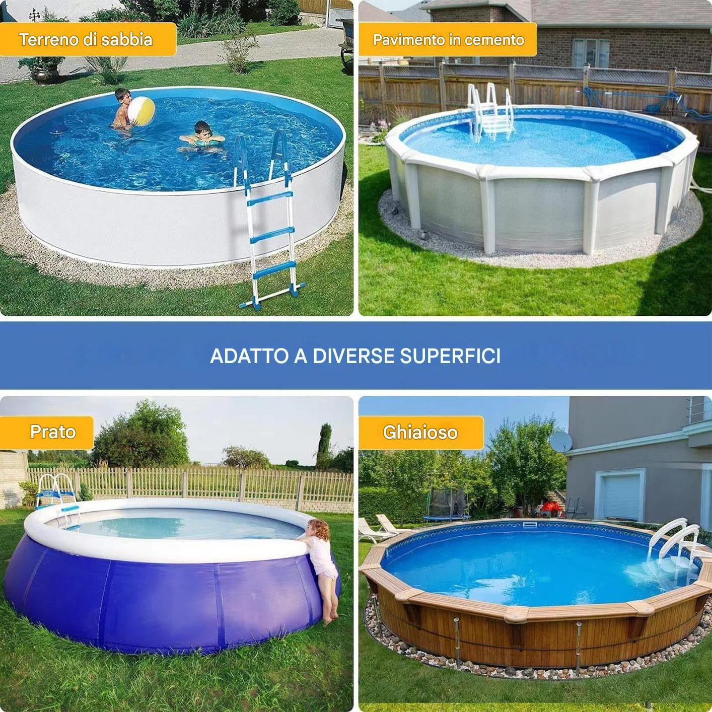 Tapis de protection pour liner piscine Bâche De Rechange Épaisse Pour