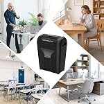 12-Sheet Déchiqueteuse de papier pour la maison, déchiqueteuses croisées, P-4 Ultra Sécurité, 4.5 Gal Bin, Shred tranquillement pour Shred pour carte de crédit, courrier, agrafes, <58 dB(OL12)
