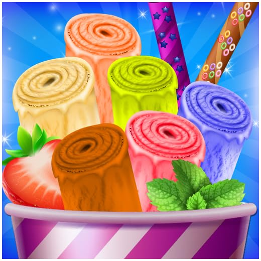 Sorvete caseiro para sobremesas - Máquina de fazer rolos coloridos para cozinhar para crianças