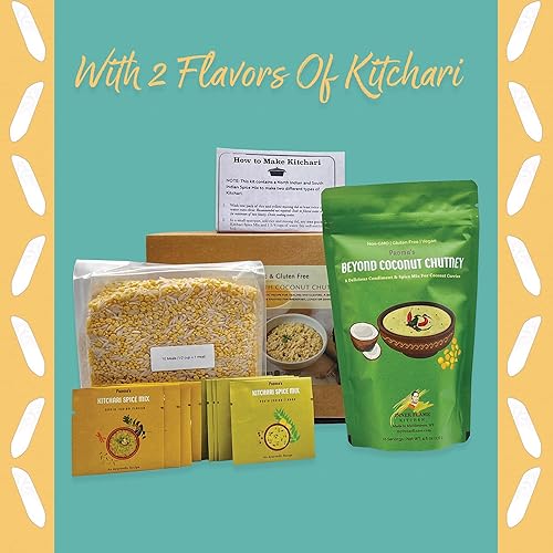 Miniatura 2 de Kit Kitchari de 10 comidas con coco Chtney - 2 sabores de Kitchari - Vegano + sin OMG + sin gluten