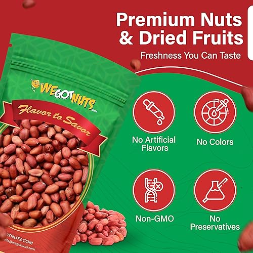 Miniatura 4 de Cacahuetes We Got Nuts crudos de cáscara roja (sin sal), bolsa a granel de 5 libras