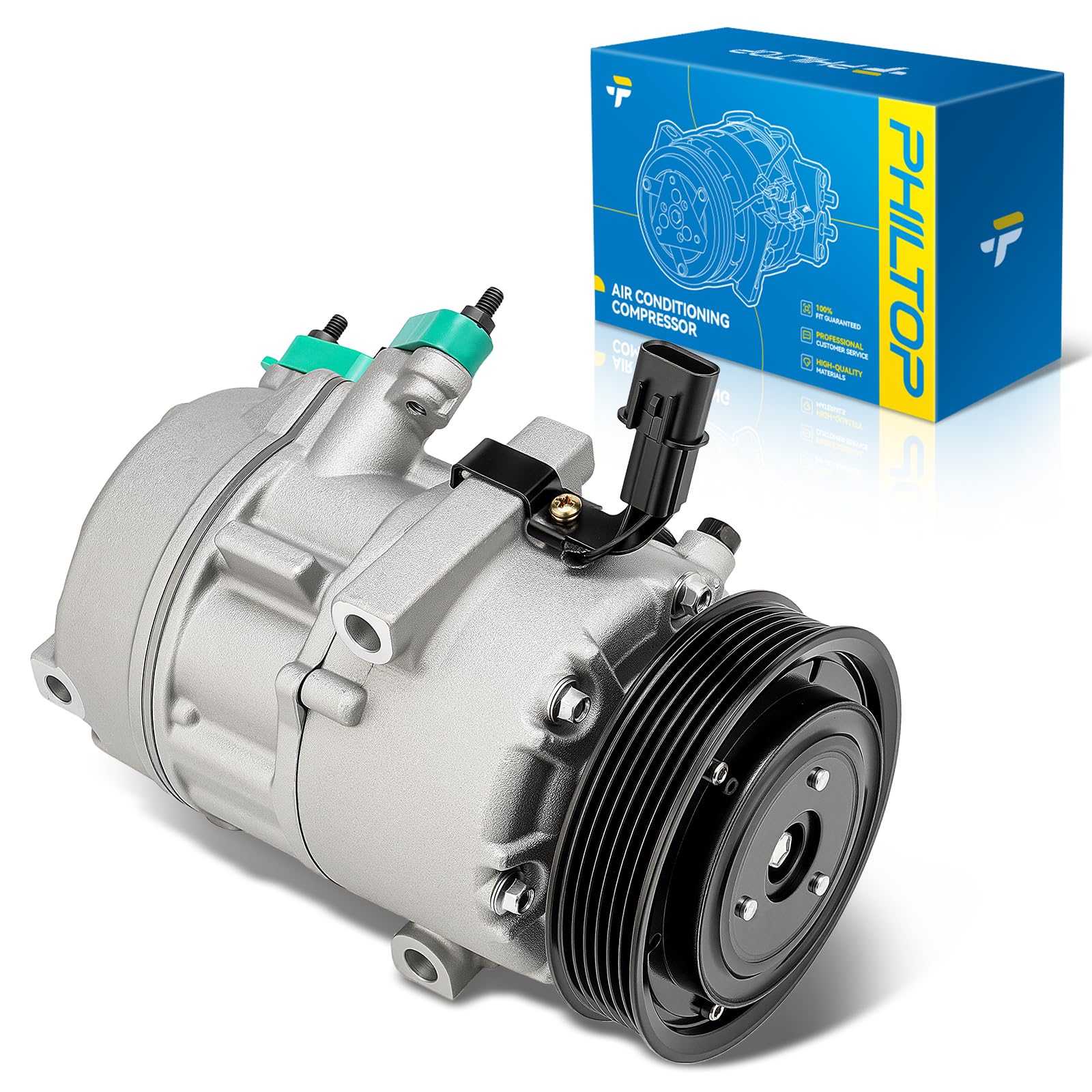 PHILTOP 198383 NEW AC Compressor w/Clutch for Hyundai Elantra Coupe 2014