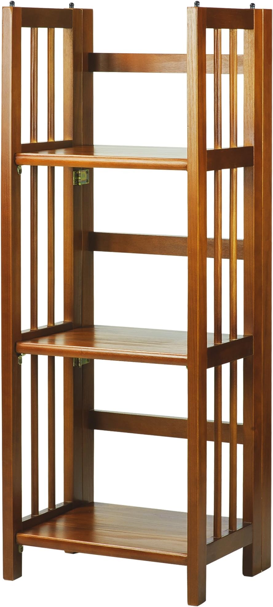 3-Shelf Folding Bookcase (14" Wide)-Honey Oak
