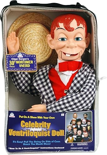 Mortimer Snerd Ventriloquist - Muñeca con bolsa y folleto de instrucciones (30.0in)