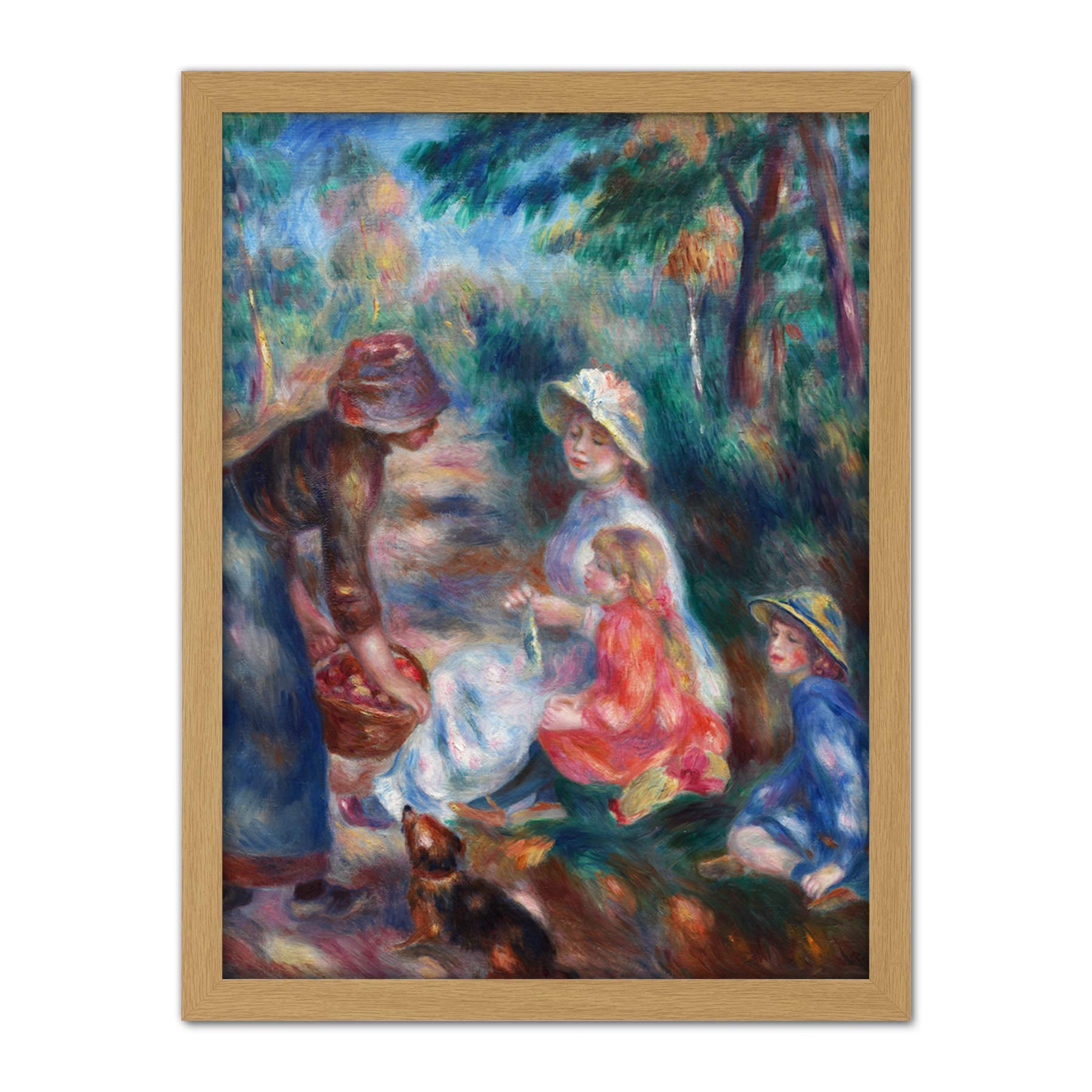 Artery8 Renoir The Apple Seller Painting Artwork Framed Wall Art Print 18X24 Inch