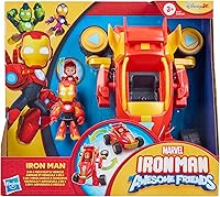 Vista 2 de Marvel Iron Man and his Awesome Friends 2-in-1 Mech Suit & Vehicle, Action Figure & Toy Vehicle Set, 3-Inch-Scale Super Hero Toys, Ages 3+