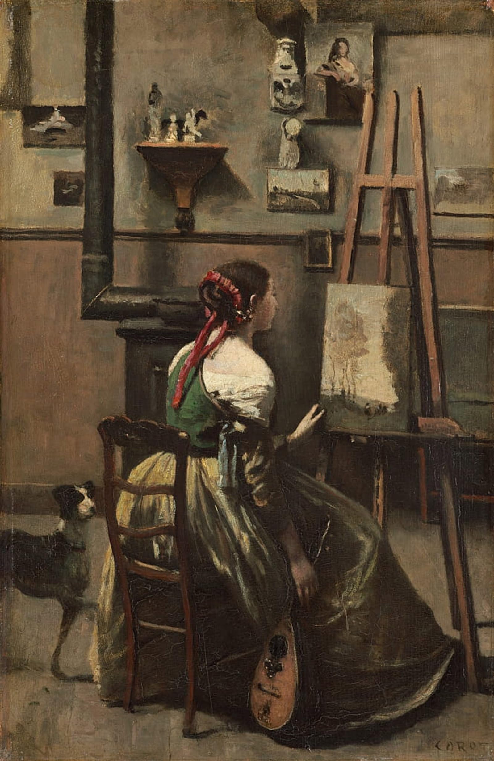 Affiche décorative L'atelier de Corot impression d'art grand format 60x90cm