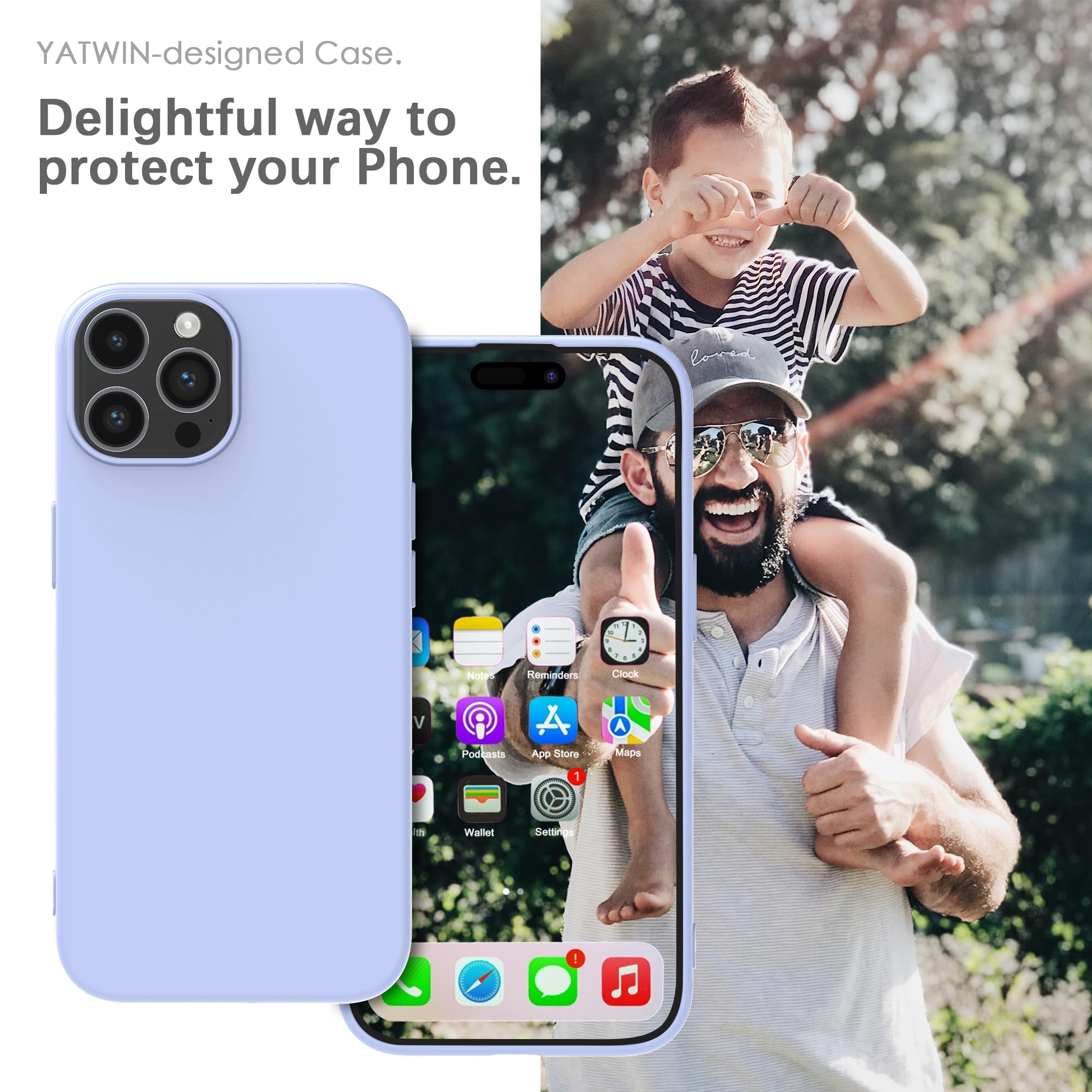 YATWIN Silicone Case for iPhone 12 Pro Max, Soft-Touch, Shockproof, DustProof - Image 2