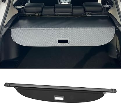 Motoforti Car Trunk Retractable Cargo Cover for Cadillac XT5 2017-2024 Rear Trunk Parcel Shelf Luggage Security Shield Shade, Canvas, Gloss Black