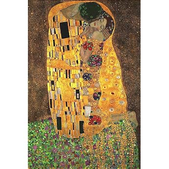 Puzzle 1000 Pieces Adult The Kiss by Gustav Klimt 70 x 50 cm Puzzles for Adults Educational Game Challenge Toy 1000 Piece Puzzles for Adults