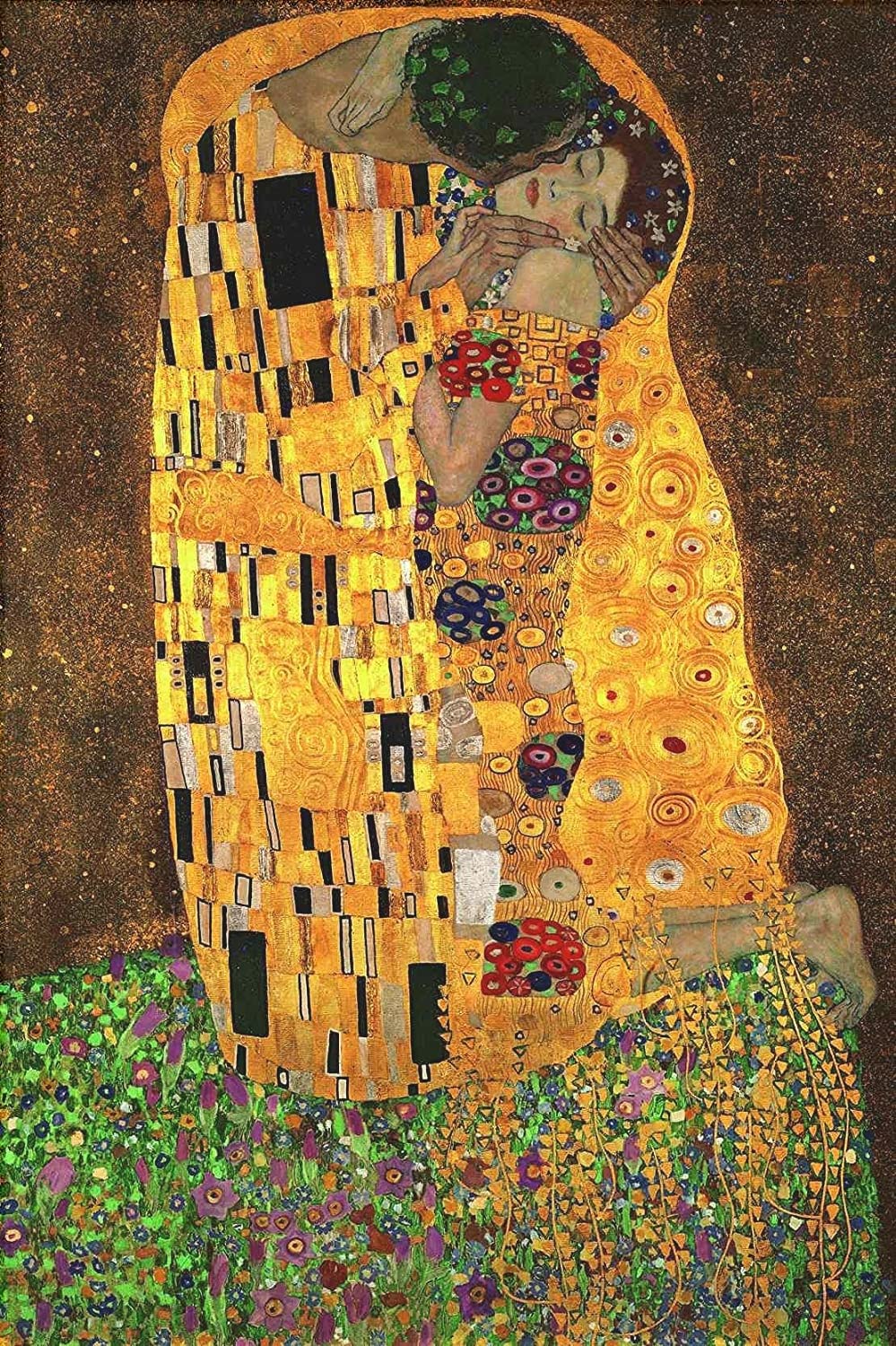 Jigsaw Puzzles for Adults 1000 Piece The Kiss by Gustav Klimt 27.56 x 19.69 Inch Jigsaw Puzzles for Adults Educational Game Challenge Toy 1000 Pieces Puzzle for Adult Kids