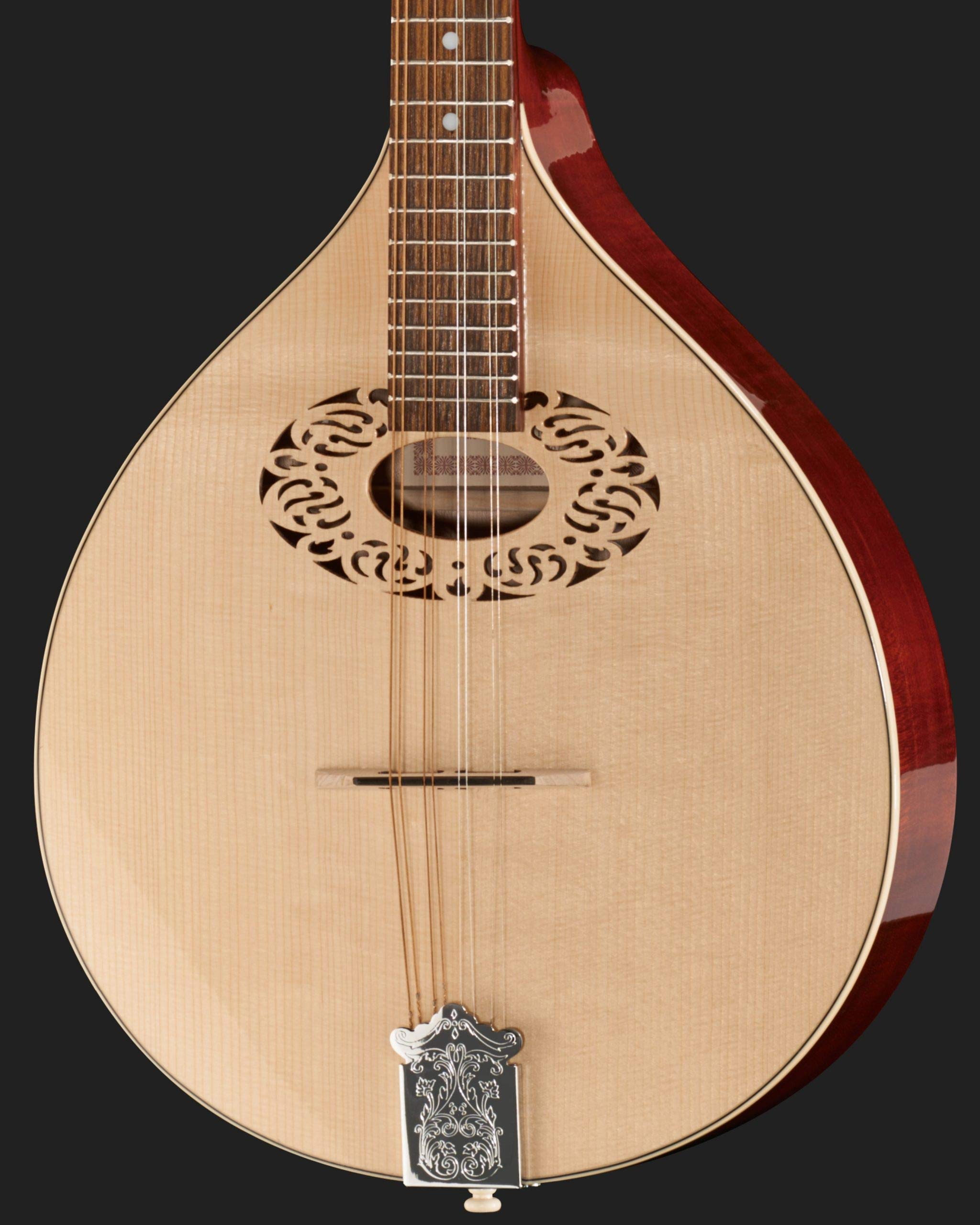 OCTAVE MANDOLIN BOUZOUKI SCALA CORTA MADE IN EUROPE MANDOLINO OTTAVA BASSA IN MASSELLO TOP ABETE E ACERO FONDO FASCE MANICO SCALA 584mm