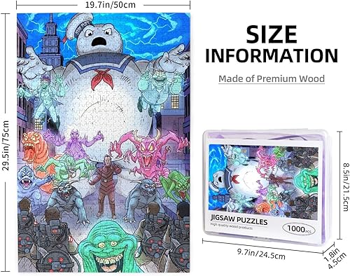 Miniatura 4 de Rompecabezas de anime Ghost Movie Busters, rompecabezas de 1000 piezas de dibujos animados para regalo de cumpleaños, juego de agilidad de memoria