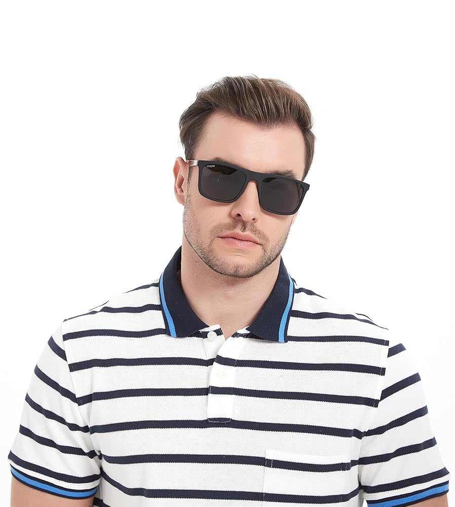 Amazon.com: JFXQDR Men's Polarized Sunglasses, Square Rubber