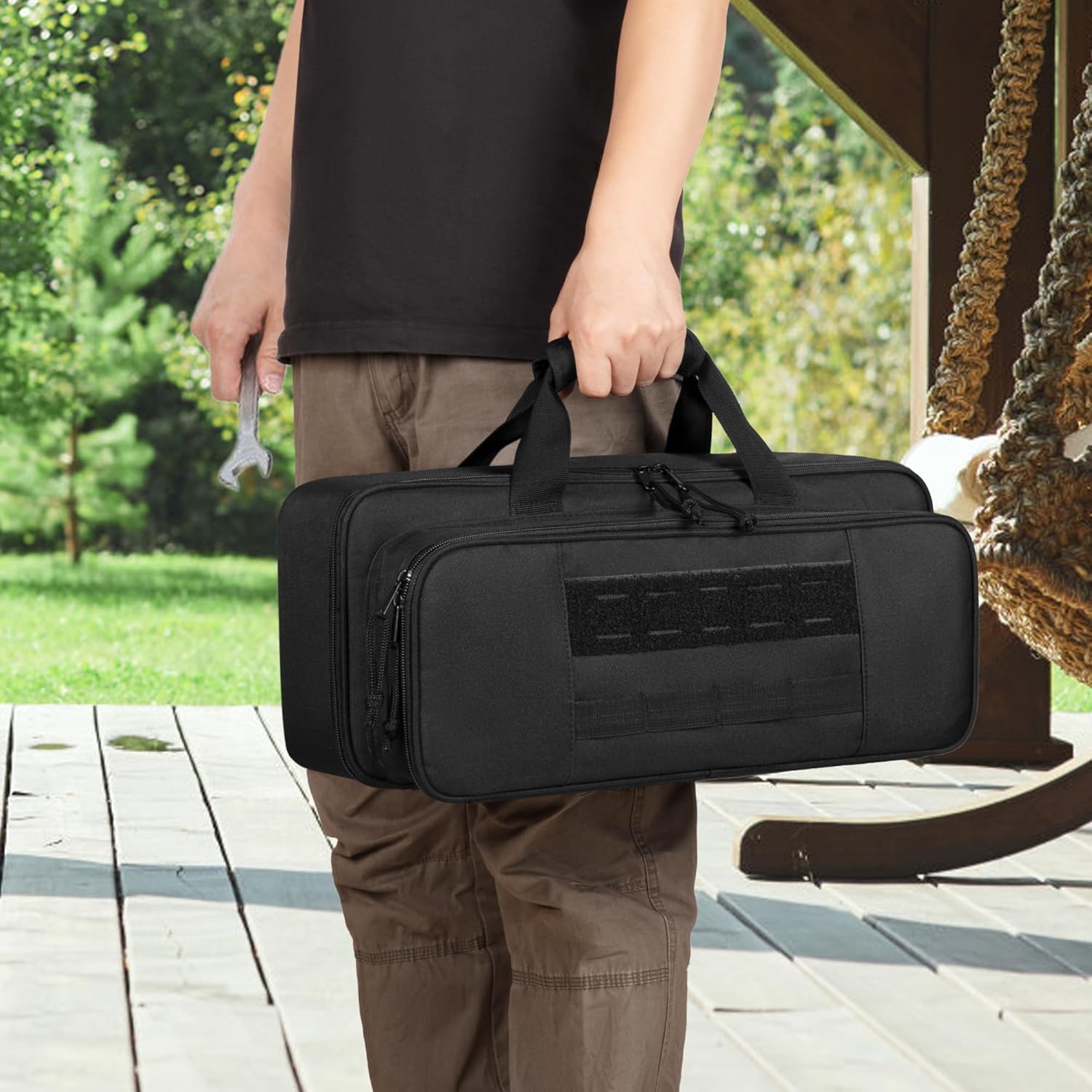 Rexmica Reciprocating Saw Case Compatible with Milwaukee Fuel Sawzall (2821-20/2722-20/2621-20/2822-20), Carrying Bag with Accessory Pocket for M18 Fuel Sawzall Recip (Bag Only)