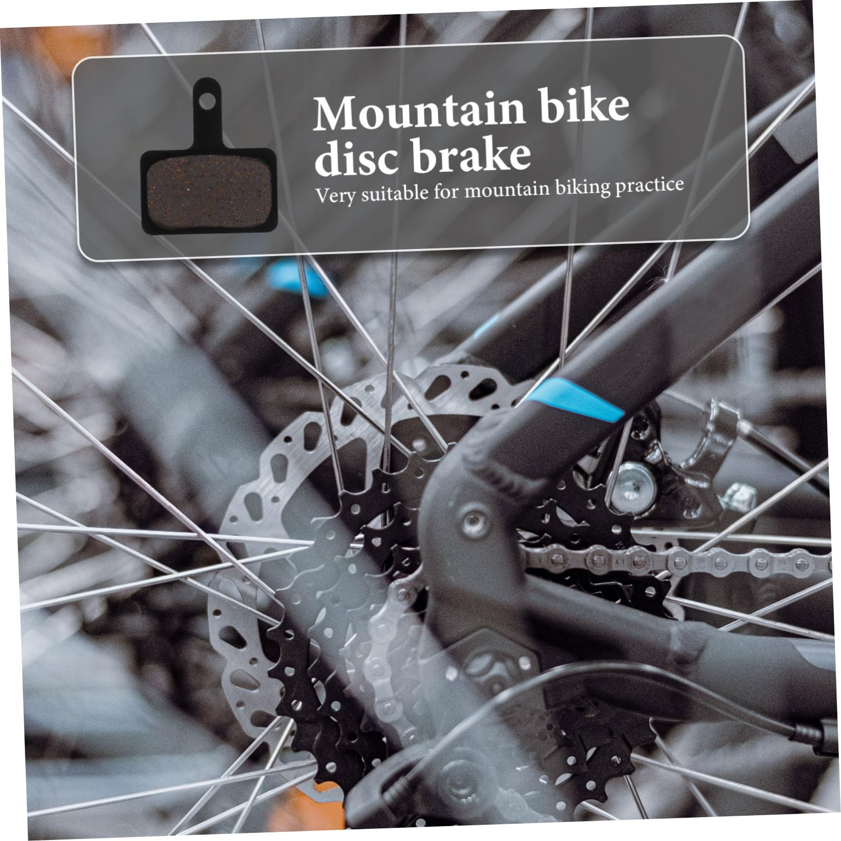 Kisangel Bremsbeläge für Fahrräder Fahrradbeleuchtung vorne und hinten Scheibenbremsscheiben Bicycle Repair kit Bike Brakes Radfahren Bremsbelag Leichter Fahrradbremsbelag Black