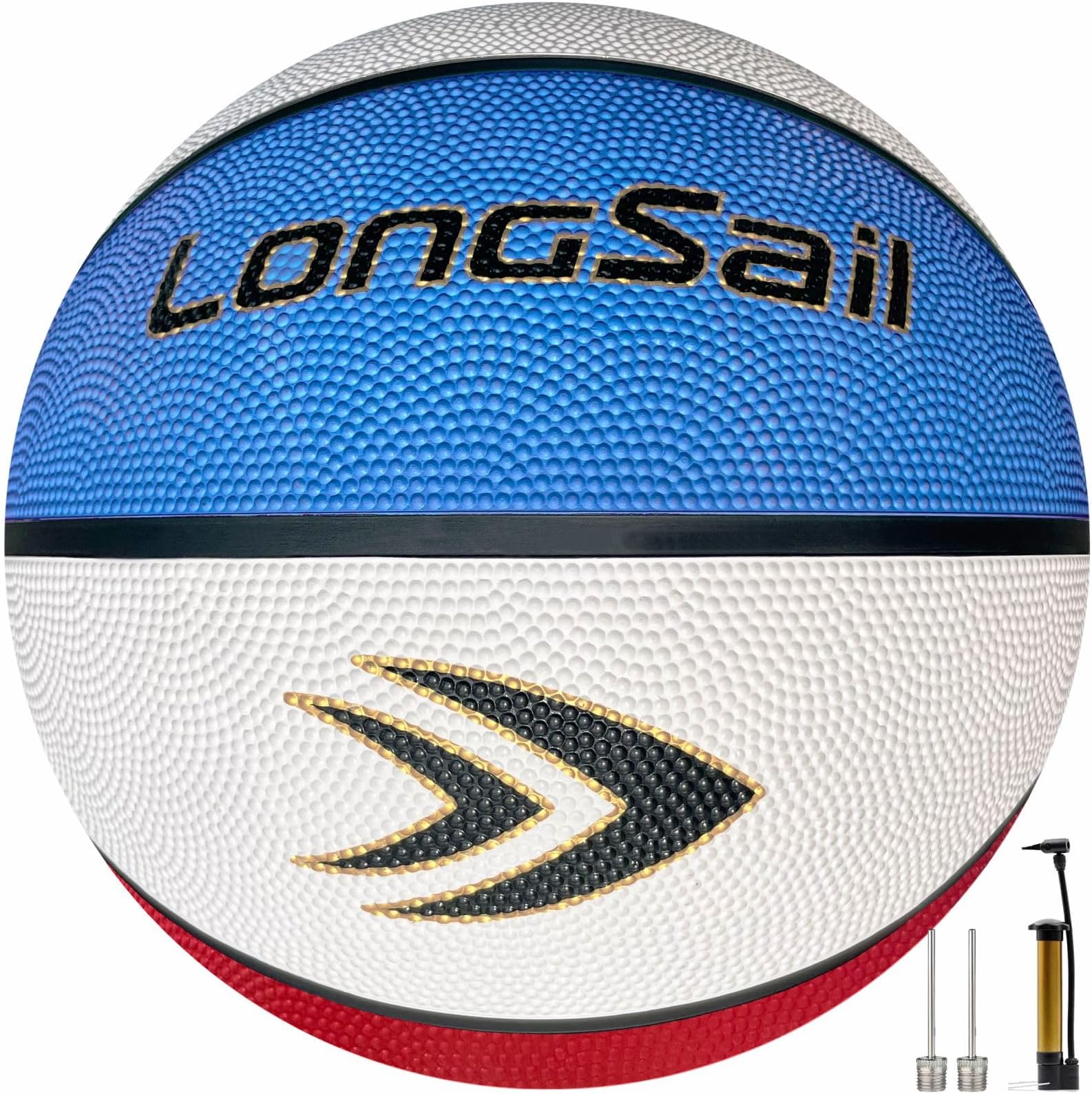 Longsail Indoor/Outdoor Basketballs- Size 7(29.5") Basketball Ball, Microfiber/Composite Leather/Premium Rubber, for Women Men(Deflated, with Pump)