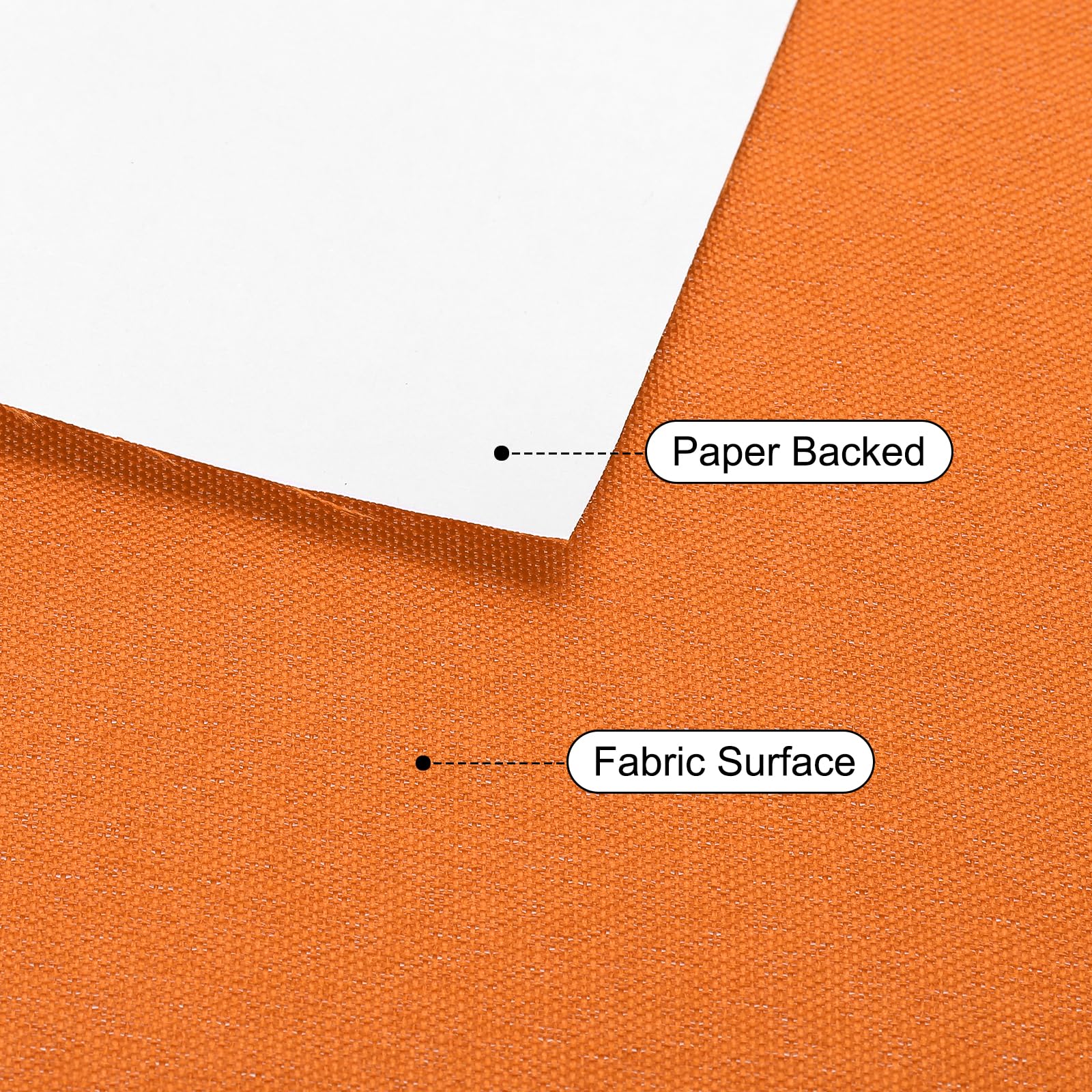 PATIKIL Book Binding Cloth, 51 x 11 Inches Book Cloth for Binding Repairing Fabric Surface Paper Backed Bookbinding Supplies, Orange - Image 3