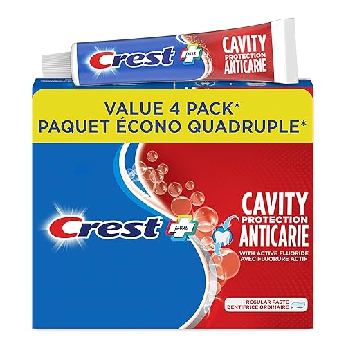 Crest Cavity Protection Toothpaste, Regular Paste, 125 mL (Pack of 4) - 125 ml (Pack of 4)
