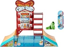 Skate Fingerboard Playset&comma; Skate Shop with Exclusive Fingerboard & Pair of Skate Shoes&comma; Ramps&comma; Walls & Edges for Skating&comma; Includes Storage