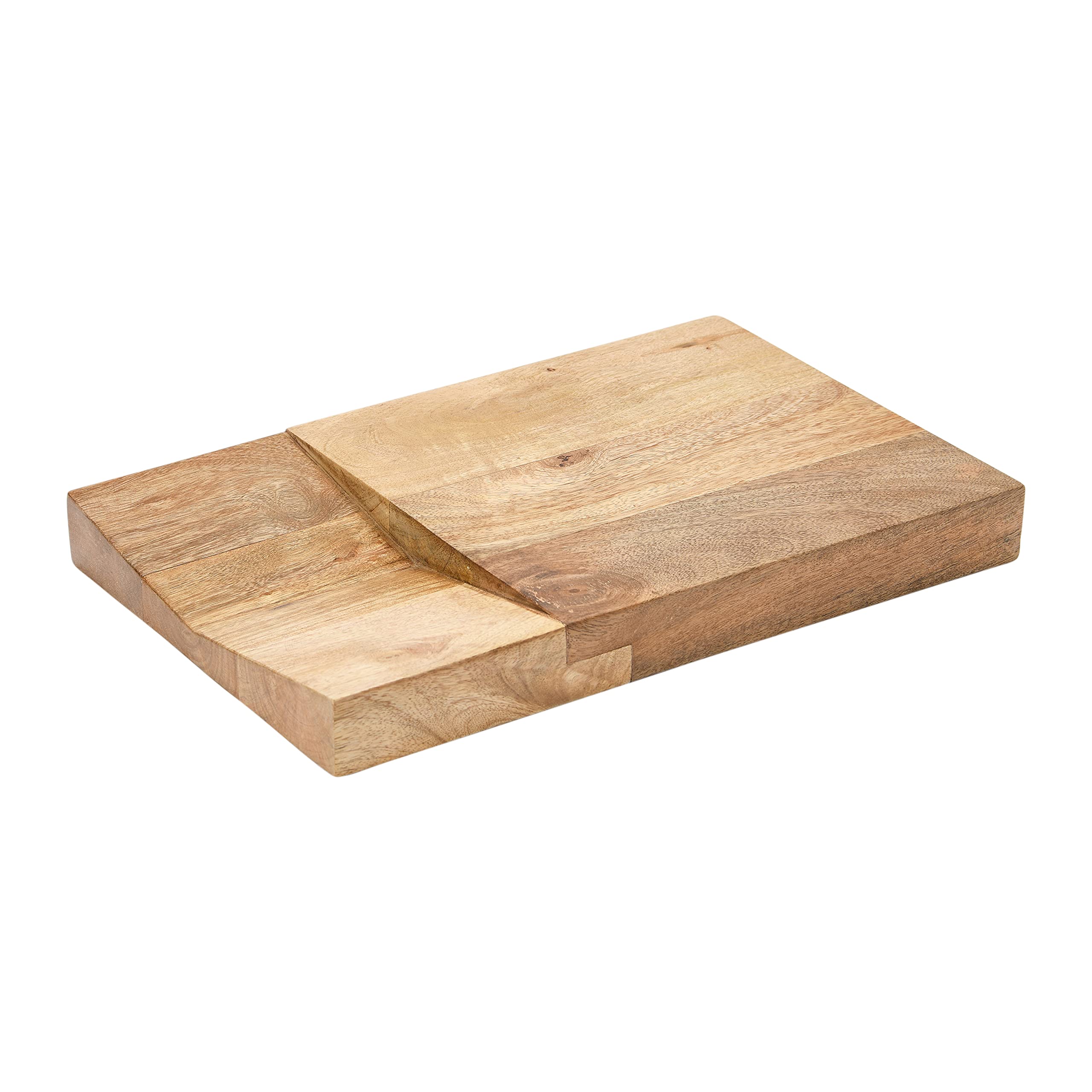 Creative Co-OpMango Wood Cheese Catch All Area Cutting Board, 15.25" x 9.5", Natural