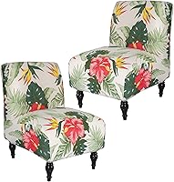 Vista 25 de Funda para Silla de Acento sin Brazos, Funda Elástica para Silla Súper Ajuste, Funda Protectora de Muebles para Silla sin Brazos para Sala de Estar