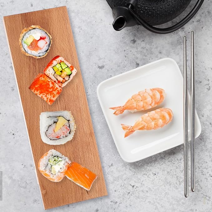 Plato de Madera para Sushi 30x10cm Bandeja de Servir miniatura 2