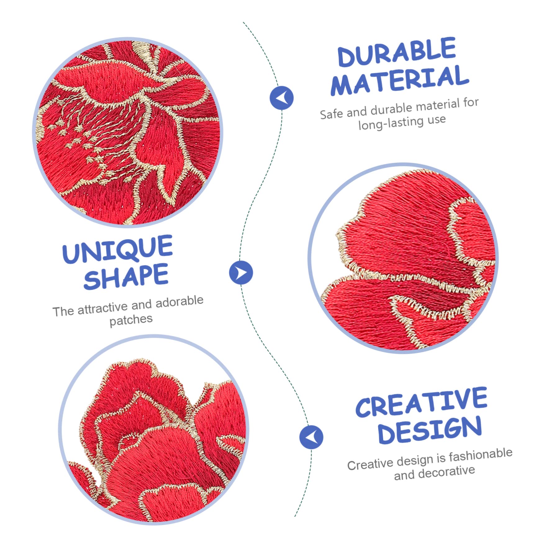 Hohopeti 5pezzi Patch Ricamata Per Abbigliamento Toppe Per Su Jeans Maglioni e Accessori Patches Per Riparazioni e Decorazioni