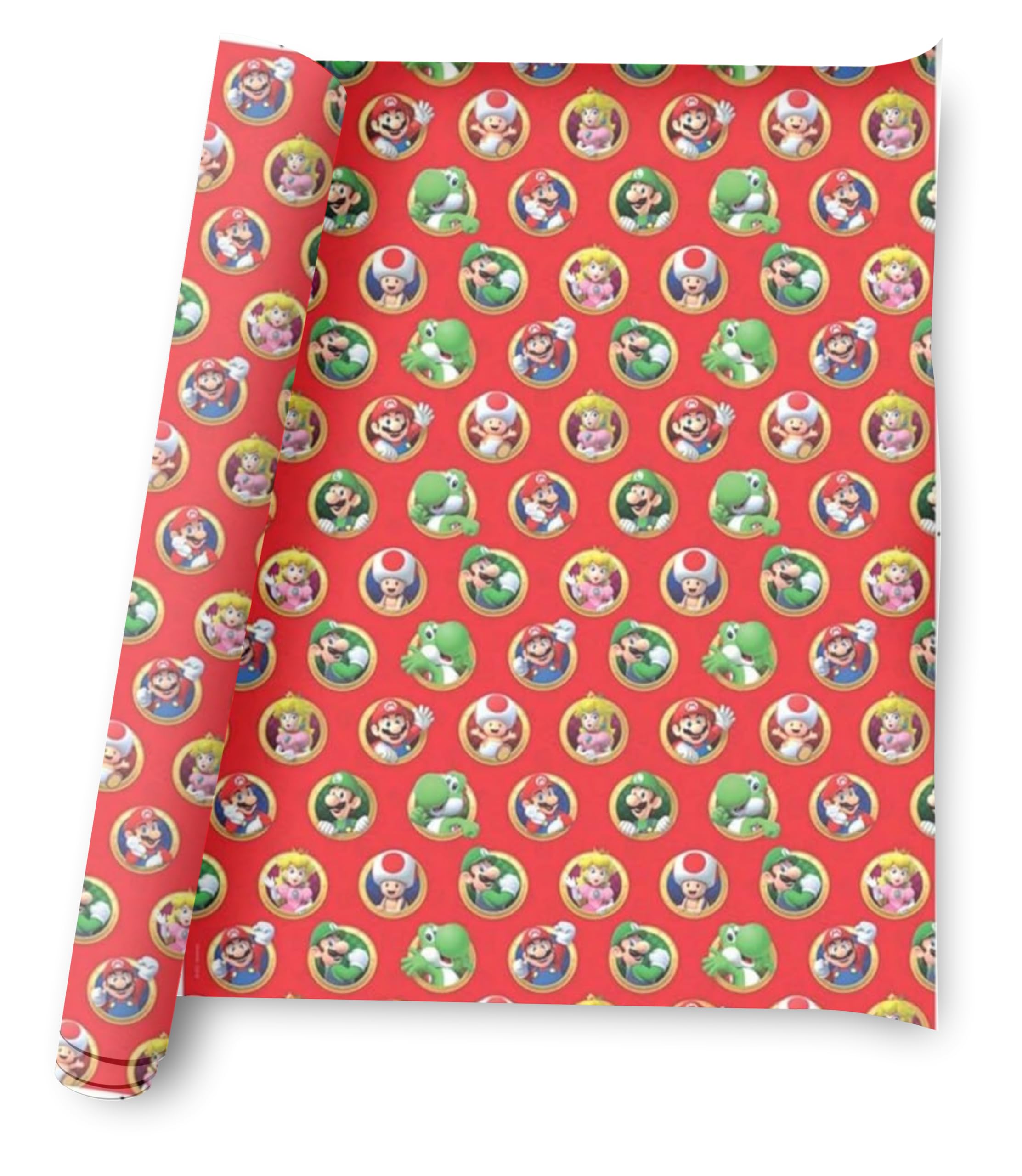 Super Mario Wrapping Paper Rolls 1, 2 & 3 Pack