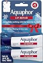 Aquaphor Lip Repair Lip Ointment, Holiday Pack Design, 2 x 0.35 FL OZ